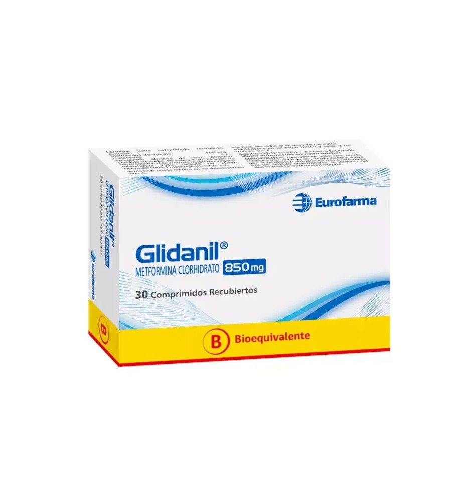 GLIDANIL 850 MG X 30 COMPRIMIDOS GLIDANIL 850 MG X 30 COMPRIMIDOS