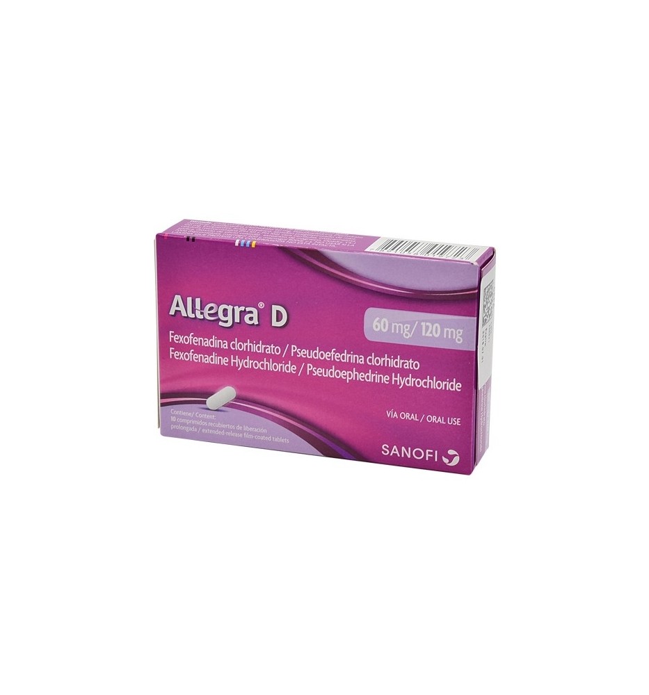 ALLEGRA D 60 MG / 120 MG X 20 COMPRIMIDOS RECUBIERTOS
