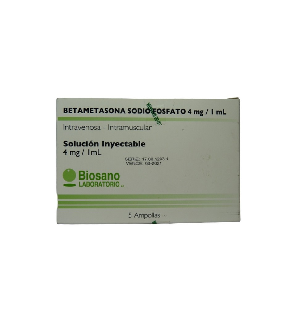 BETAMETASONA 4MG/ML X5 AMPOLLAS