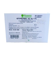 KETOPROFENO 100MG 2ML X5 AMPOLLAS