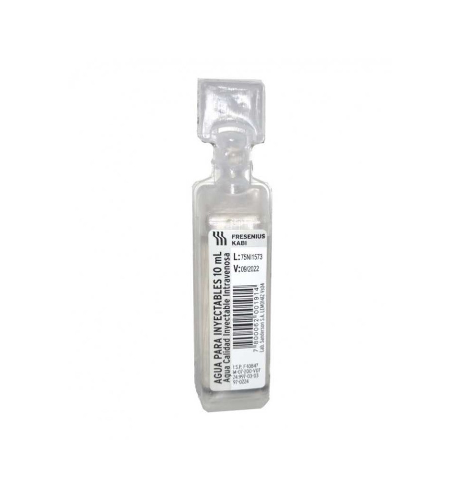 AGUA INTECTABLE 10 ML X 1 AMPOLLA