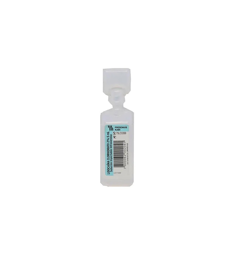 LIDOCAINA 2% X 5 ML 1 AMPOLLA LIDOCAINA 2% X 5 ML 1 AMPOLLA