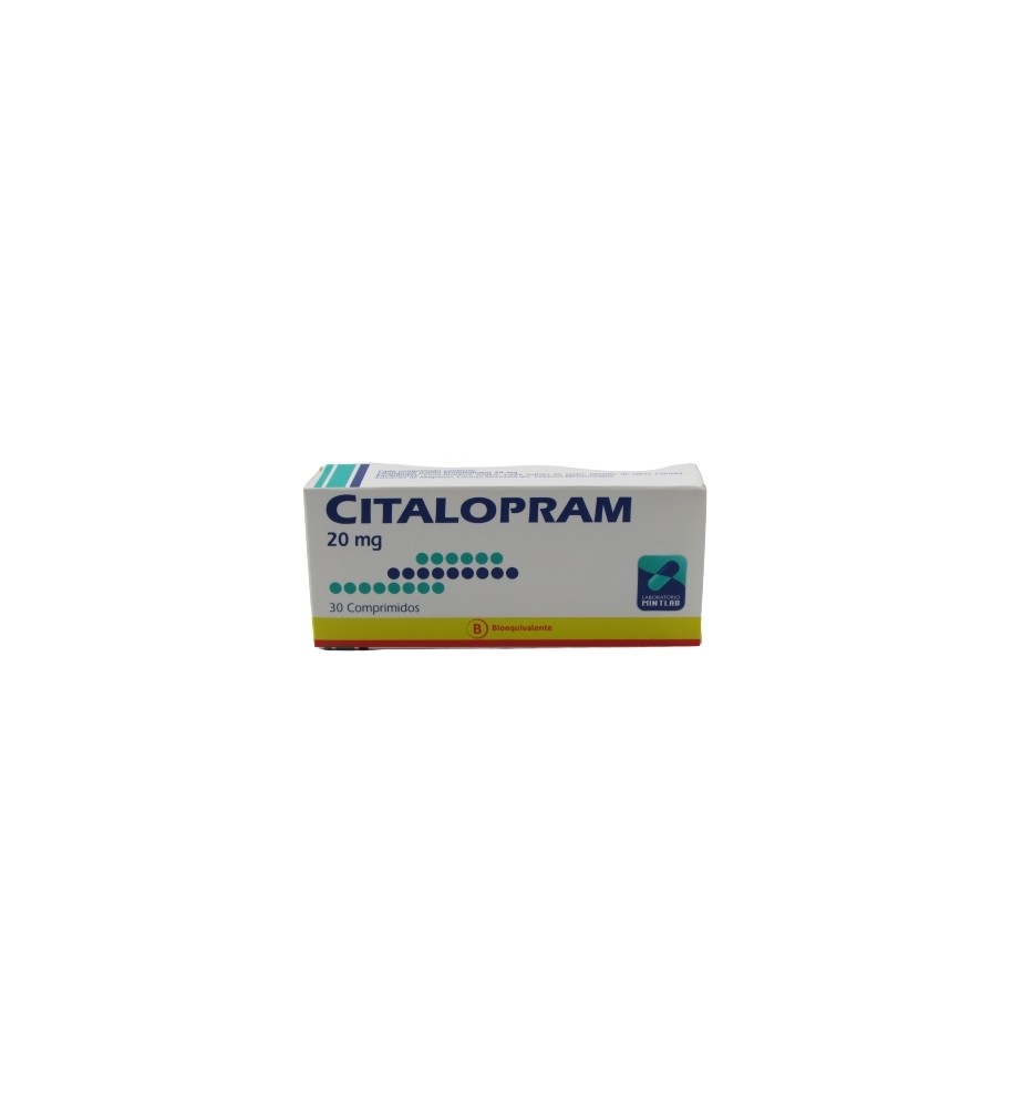 CITALOPRAM 20 MG X 30 COMPRIMIDOS CITALOPRAM 20 MG X 30 COMPRIMIDOS