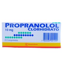 PROPRANOLOL 10MG X20 COMPRIMIDOS