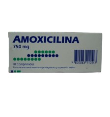 AMOXICILINA 750 MG X10 COMPRIMIDOS