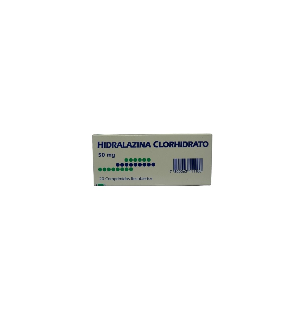 HIDRALAZINA 50 MG X 20 COMPRIMIDOS HIDRALAZINA 50 MG X 20 COMPRIMIDOS
