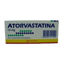 ATORVASTATINA 10 MG X 30 COMPRIMIDOS