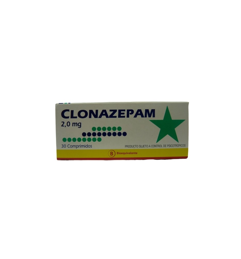 CLONAZEPAM 2.0 MG X 30 COMPRIMIDOS
