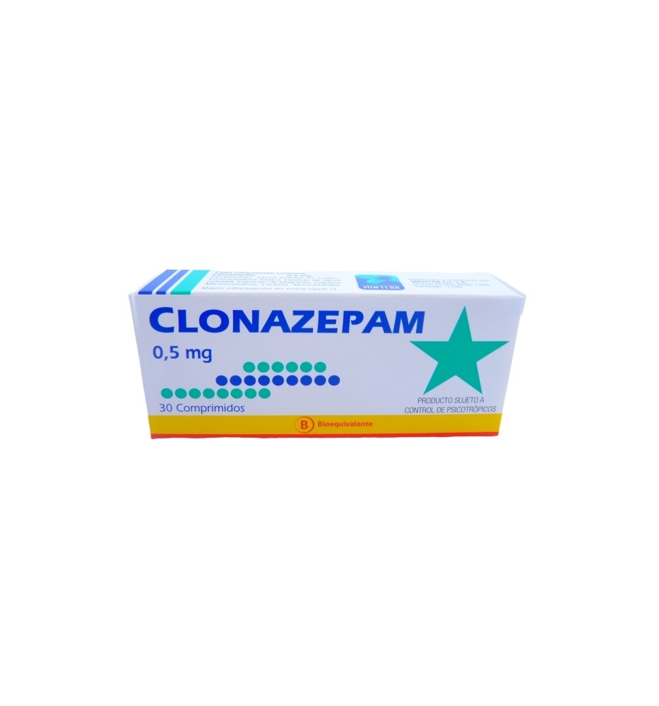 CLONAZEPAM 0.5 MG X 30 COMPRIMIDOS