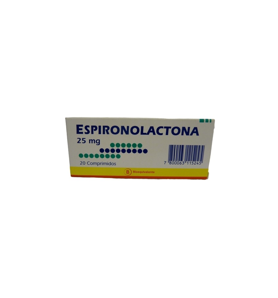 ESPIRONOLACTONA 25 MG X20 COMPRIMIDOS ESPIRONOLACTONA 25 MG X20 COMPRIMIDOS
