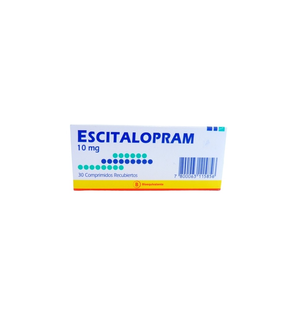 ESCITALOPRAM 10 MG X30 COMPRIMIDOS RECUBIERTOS ESCITALOPRAM 10 MG X30 COMPRIMIDOS RECUBIERTOS