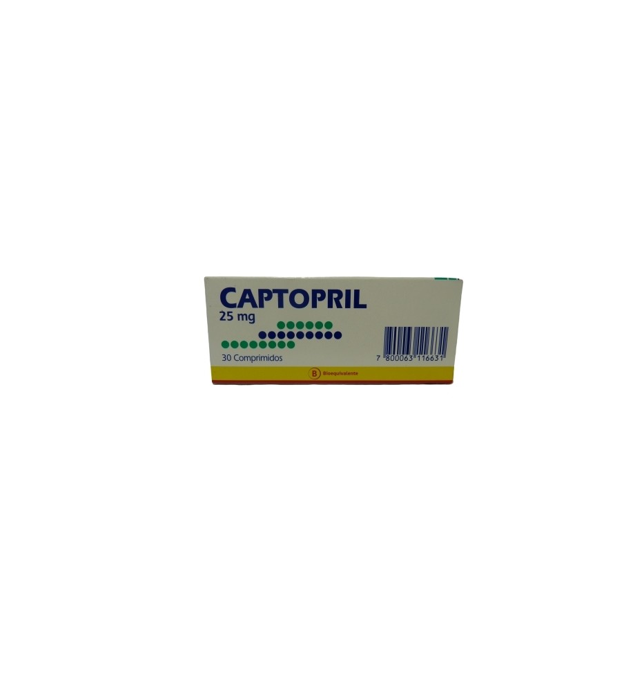 CAPTOPRIL 25MG X30 COMPRIMIDOS