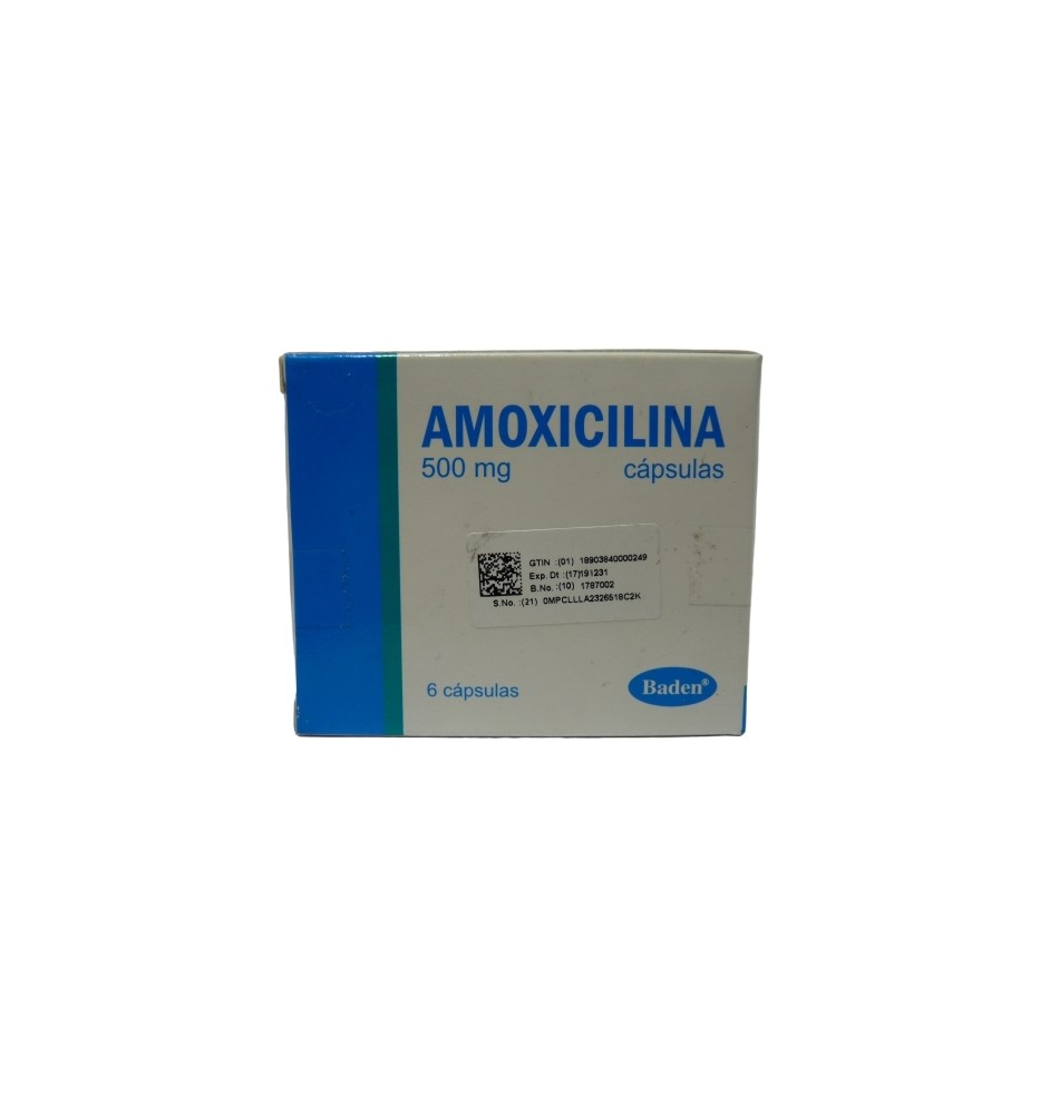 AMOXICILINA 500 MG X 6 CAPSULAS AMOXICILINA 500 MG X 6 CAPSULAS