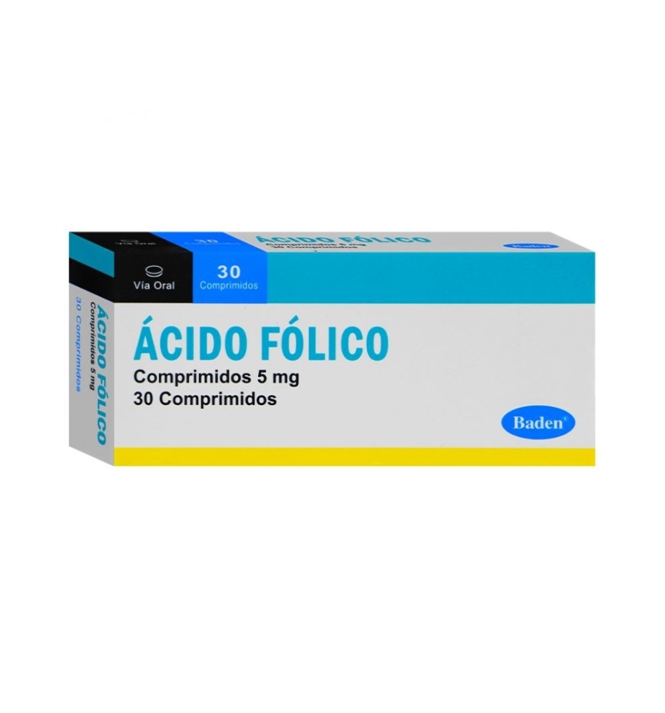 ACIDO FOLICO 5 MG X 30 COMPRIMIDOS ACIDO FOLICO 5 MG X 30 COMPRIMIDOS