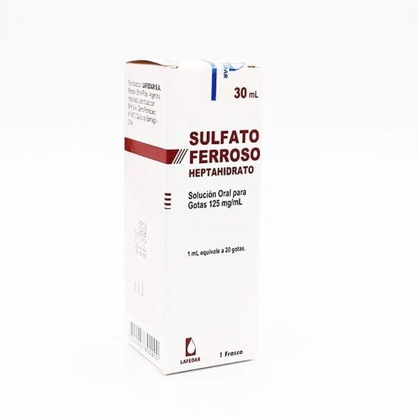 SULFATO FERROSO 125 MG/ML X30ML GOTAS