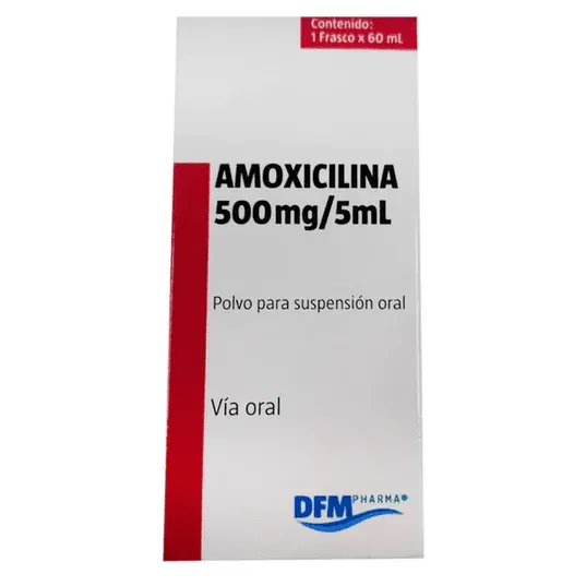AMOXICILINA 500 MG / 5 ML X 60 ML SUSPENSION ORAL