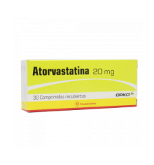 ATORVASTATINA 20 MG X 30 COMPRIMIDOS