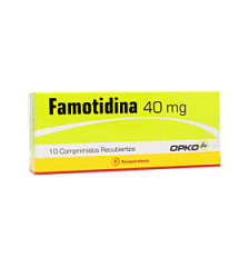 FAMOTIDINA 40 MG X10 COMPRIMIDOS