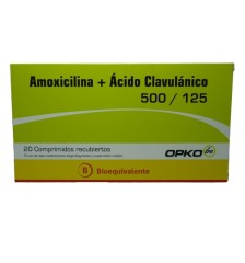 AMOXICILINA ÁCIDO CLAVULÁNICO 500/125MG X20 COMPRIMIDOS