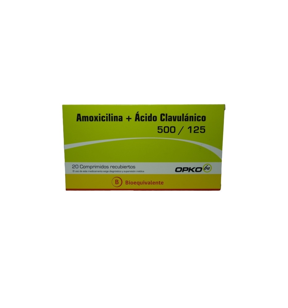 AMOXICILINA ÁCIDO CLAVULÁNICO 500/125MG X20 COMPRIMIDOS