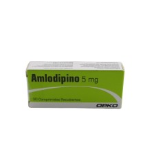 AMLODIPINO 5 MG X 30 COMPRIMIDOS