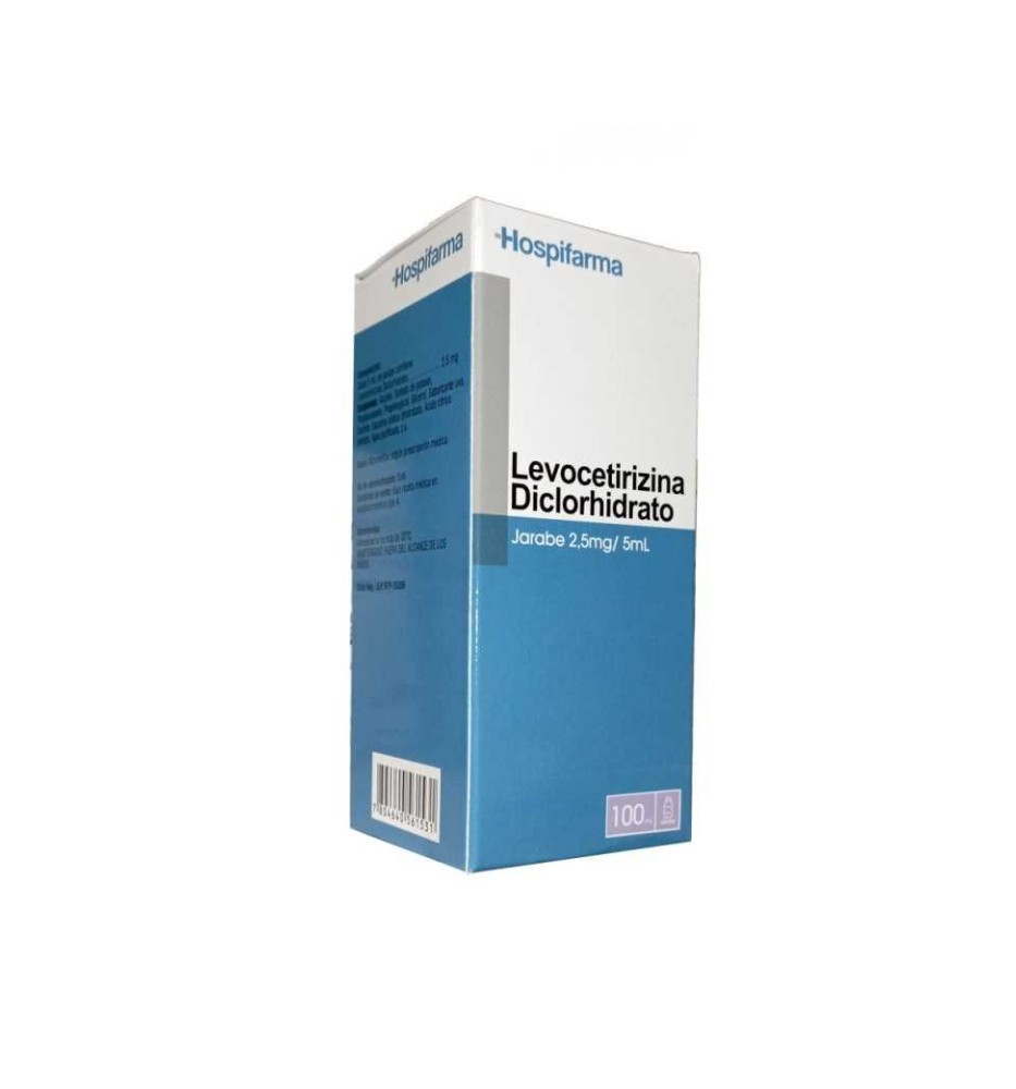 LEVOCETIRIZINA 2.5MG/5ML 100ML X100 JARABE