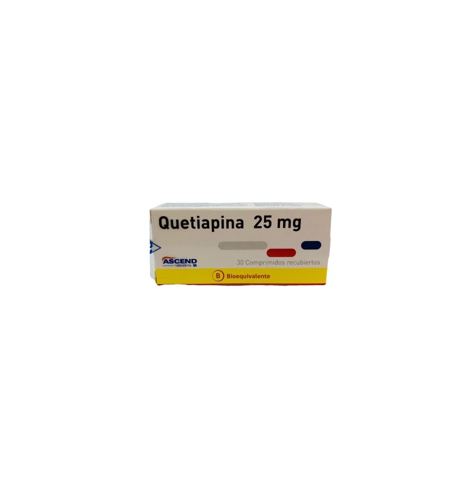 QUETIAPINA 25 MG X 30 COMPRIMIDOS RECUBIERTOS QUETIAPINA 25 MG X 30 COMPRIMIDOS RECUBIERTOS