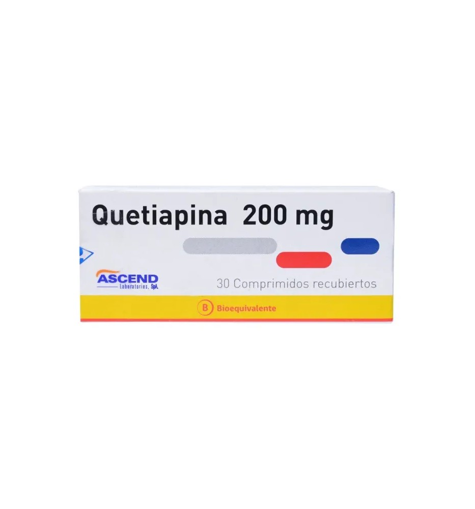 QUETIAPINA 200 MG X 30 COMPRIMIDOS RECUBIERTOS QUETIAPINA 200 MG X 30 COMPRIMIDOS RECUBIERTOS
