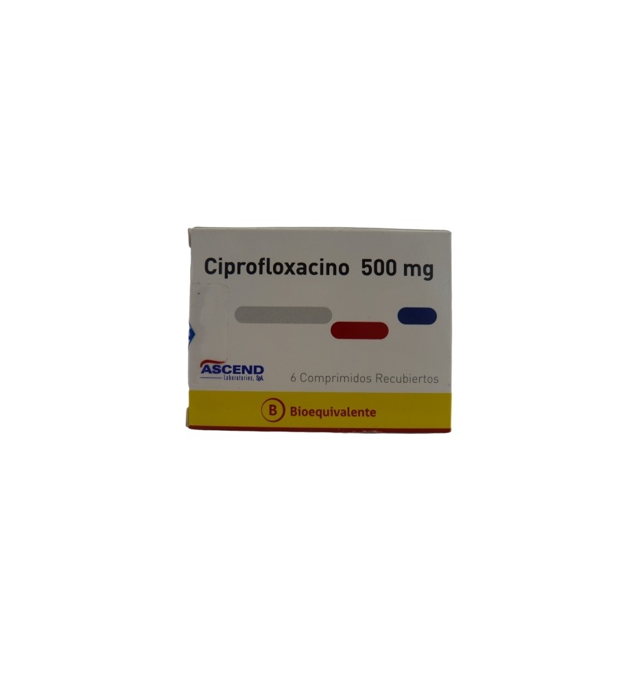 CIPROFLOXACINO 500 MG X 6 COMPRIMIDOS CIPROFLOXACINO 500 MG X 6 COMPRIMIDOS