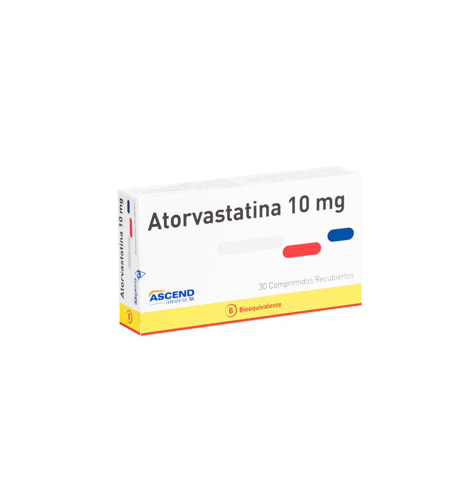 ATORVASTATINA 10 MG X 30 COMPRIMIDOS