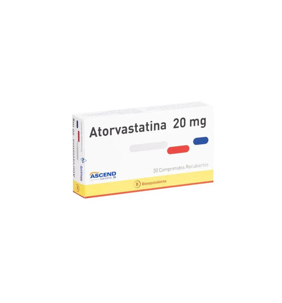 ATORVASTATINA 20 MG X 30 COMPRIMIDOS