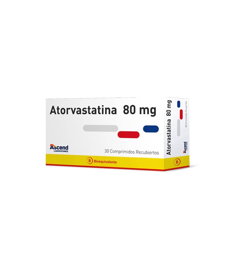 ATORVASTATINA 80 MG X 30 COMPRIMIDOS