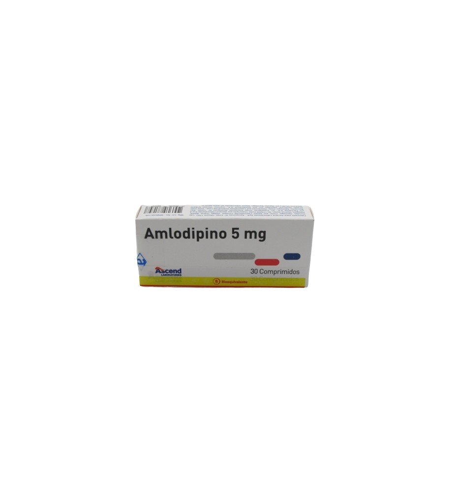 AMLODIPINO 5 MG X 30 COMPRIMIDOS AMLODIPINO 5 MG X 30 COMPRIMIDOS