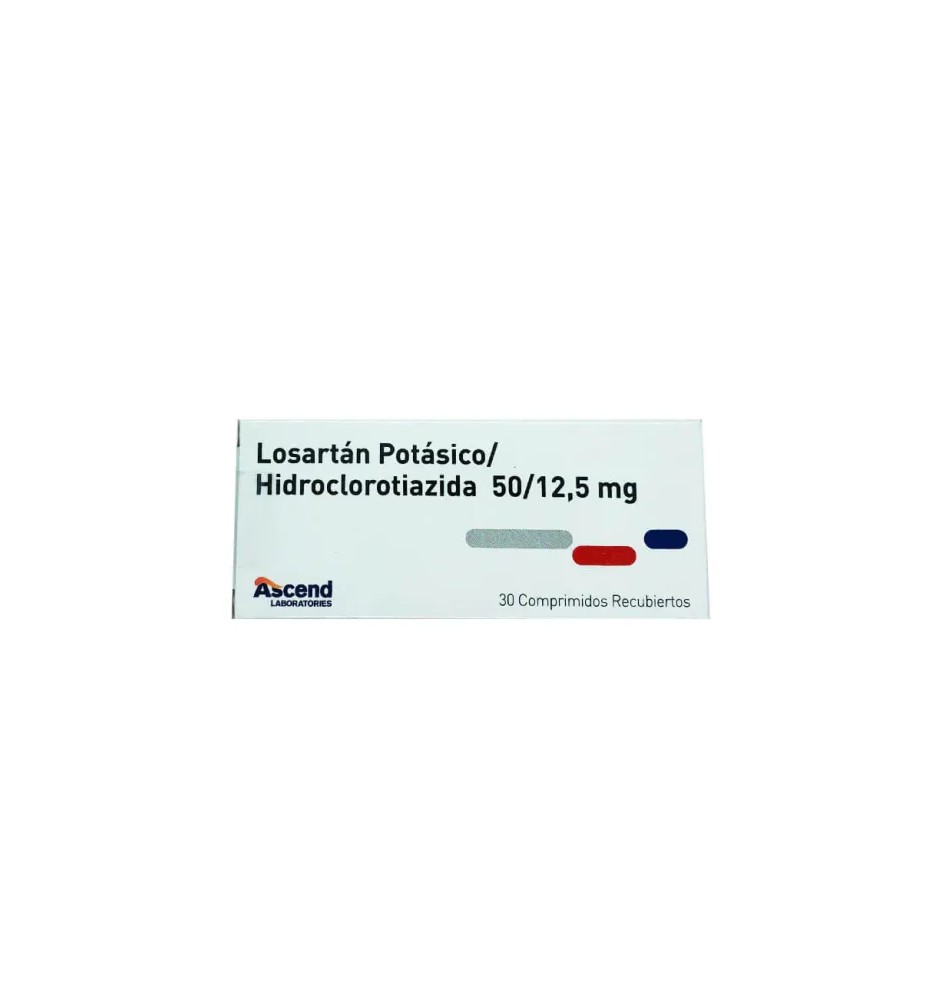 LOSARTAN/HIDROCLOTIAZIDA 50/12.5 MG X30 COMPRIMIDOS