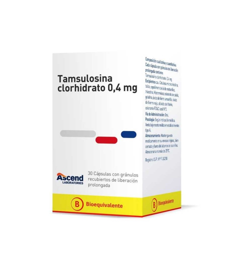 TAMSULOSINA 0.4 MG X30 CAPSULAS