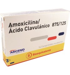 AMOXICILINA 875 MG / ACIDO CLAVULANICO 125 MG X 14 COMPRIMIDOS