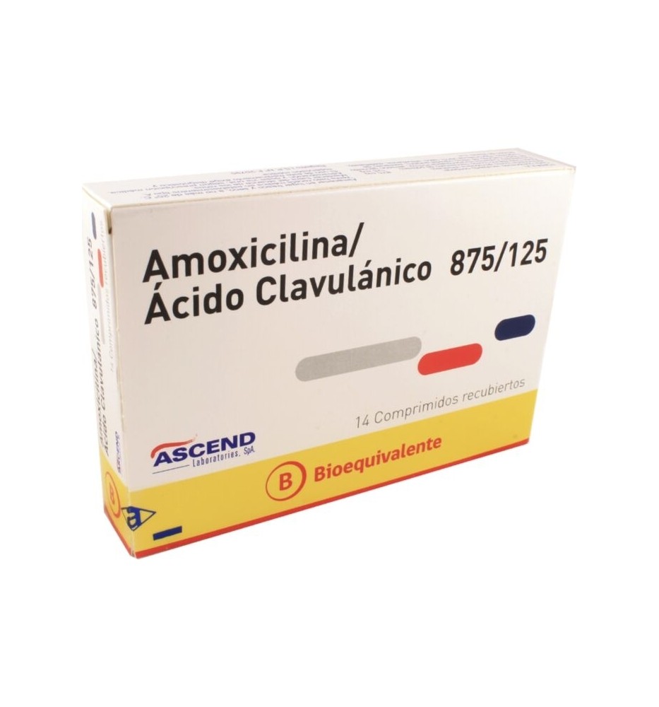 AMOXICILINA 875 MG / ACIDO CLAVULANICO 125 MG X 14 COMPRIMIDOS AMOXICILINA 875 MG / ACIDO CLAVULANICO 125 MG X 14 COMPRIMIDOS