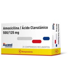 AMOXICILINA 500 MG / ACIDO CLAVULANICO 125 MG X 20 COMPRIMIDOS