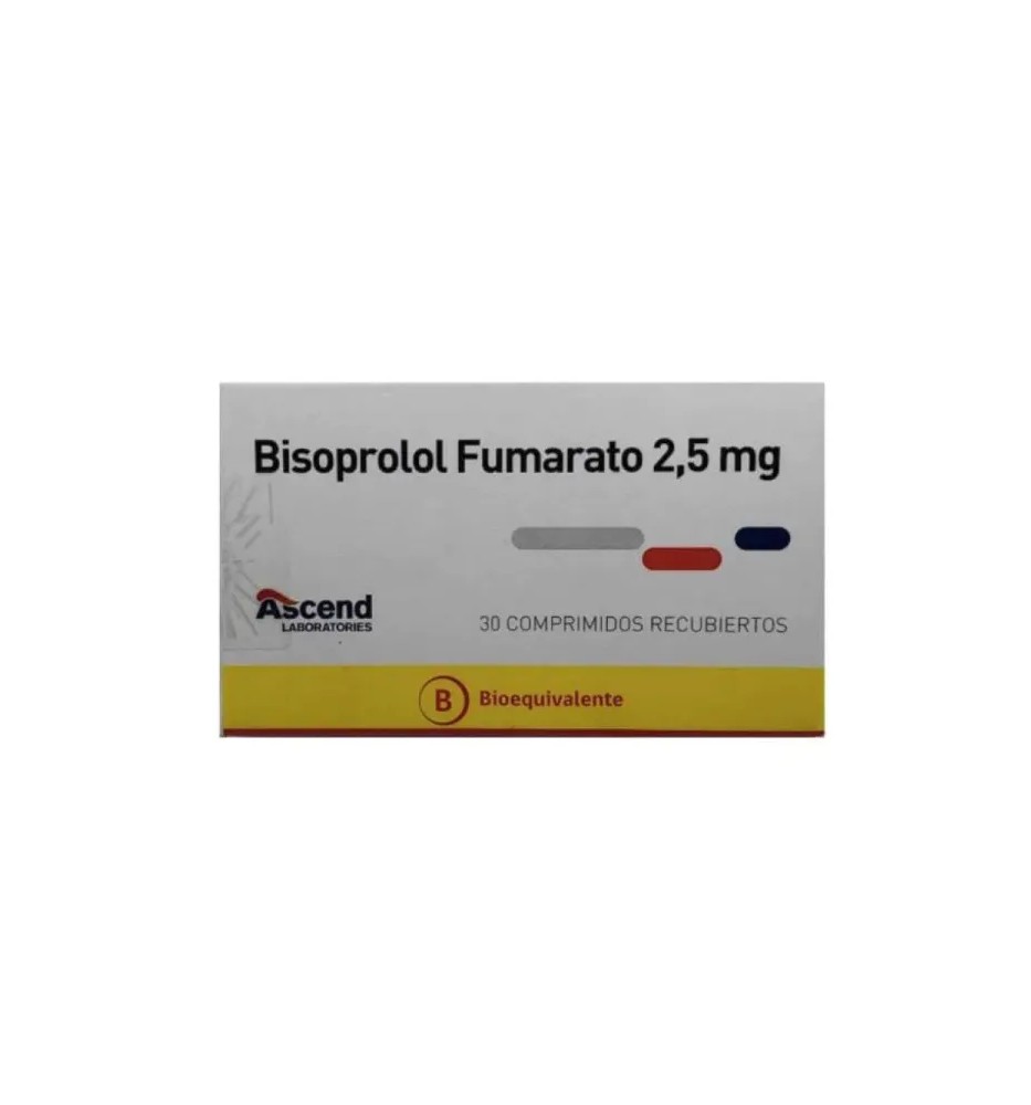 BISOPROLOL 2,5 MG X 30 COMPRIMIDOS RECUBIERTOS BISOPROLOL 2,5 MG X 30 COMPRIMIDOS RECUBIERTOS