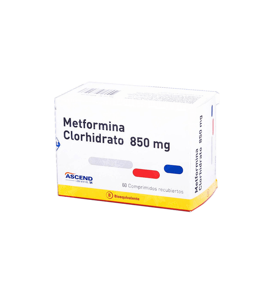 METFORMINA 850 MG X60COMPRIMIDOS RECUBIERTOS