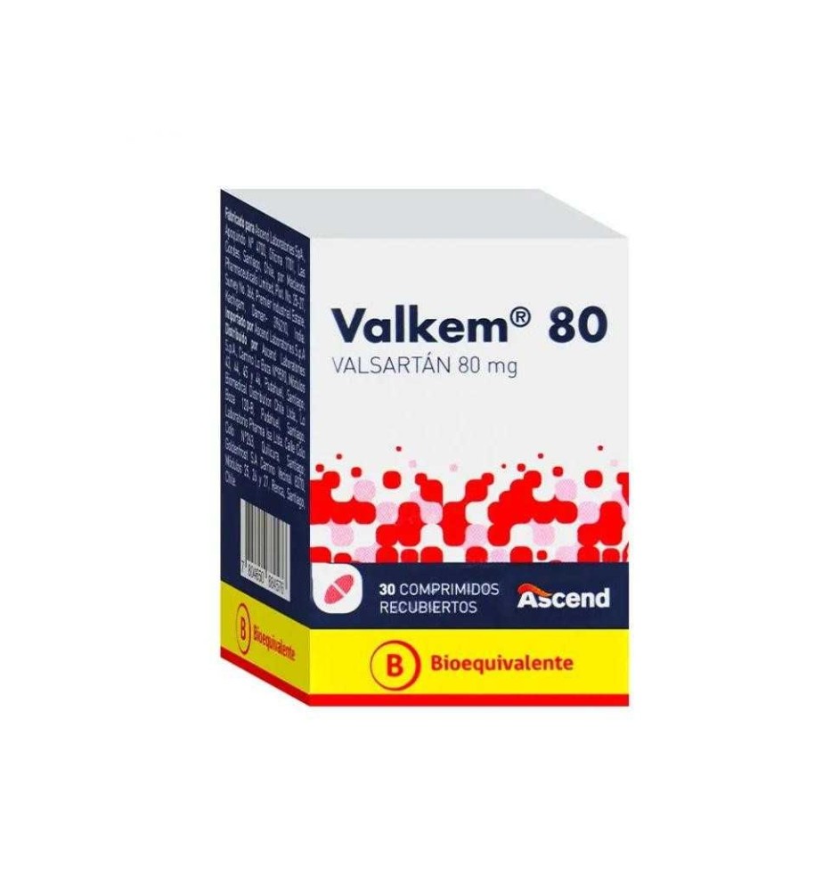 VALKEM 80 MG X30 COMPRIMIDOS VALKEM 80 MG X30 COMPRIMIDOS