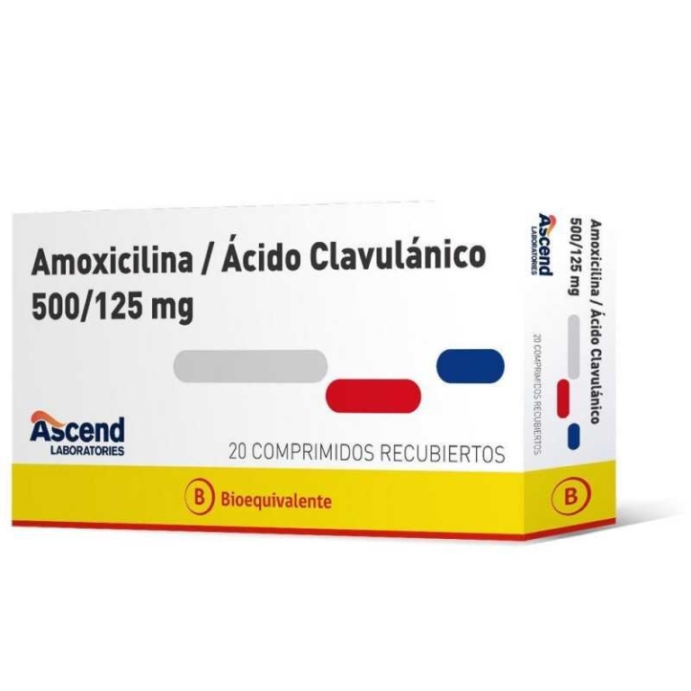 AMOXICILINA 500 MG / ACIDO CLAVULANICO 125 MG X 20 COMPRIMIDOS