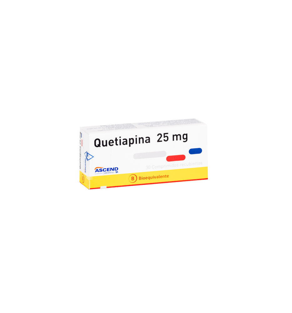 QUETIAPINA 25 MG X 30 COMPRIMIDOS RECUBIERTOS QUETIAPINA 25 MG X 30 COMPRIMIDOS RECUBIERTOS