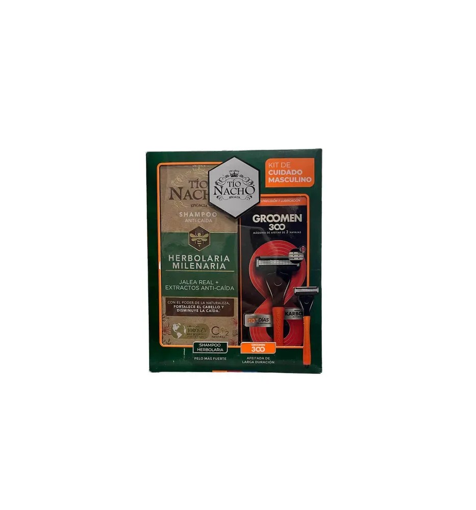 TIO NACHO HERBOLARIA SHAMPOO  X415 ML + GROOMEN 300