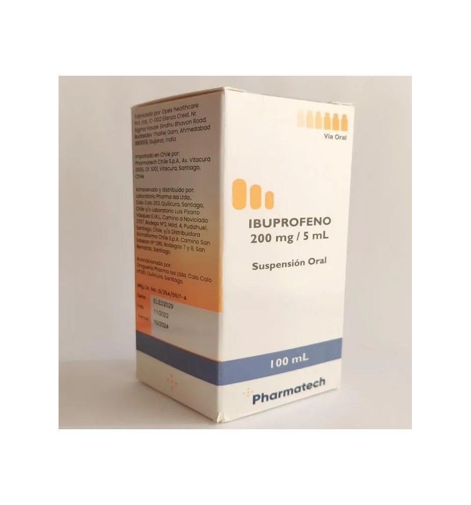 IBUPROFENO 200 MG/5 ML X100 ML JARABE