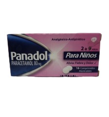 PANADOL PEDIATRICO 80 MG X16 COMPRIMIDOS