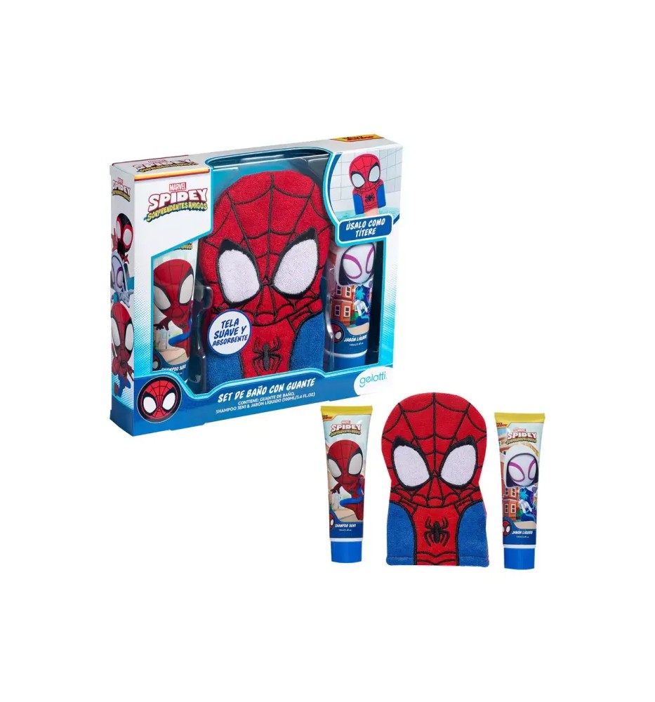 GELATTI SPIDER-M.GUANTE BAÑO+SHAMPOO 3 EN 1 100ML+JAB. LIQ. 100ML GELATTI SPIDER-M.GUANTE BAÑO+SHAMPOO 3 EN 1 100ML+JAB. LIQ. 100ML