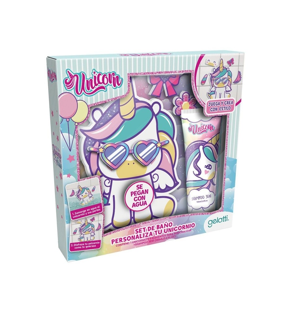 GELATTI UNICORN SET DE BAÑO SHAMPOO 3 EN 1 100ML+JUEGO GELATTI UNICORN SET DE BAÑO SHAMPOO 3 EN 1 100ML+JUEGO