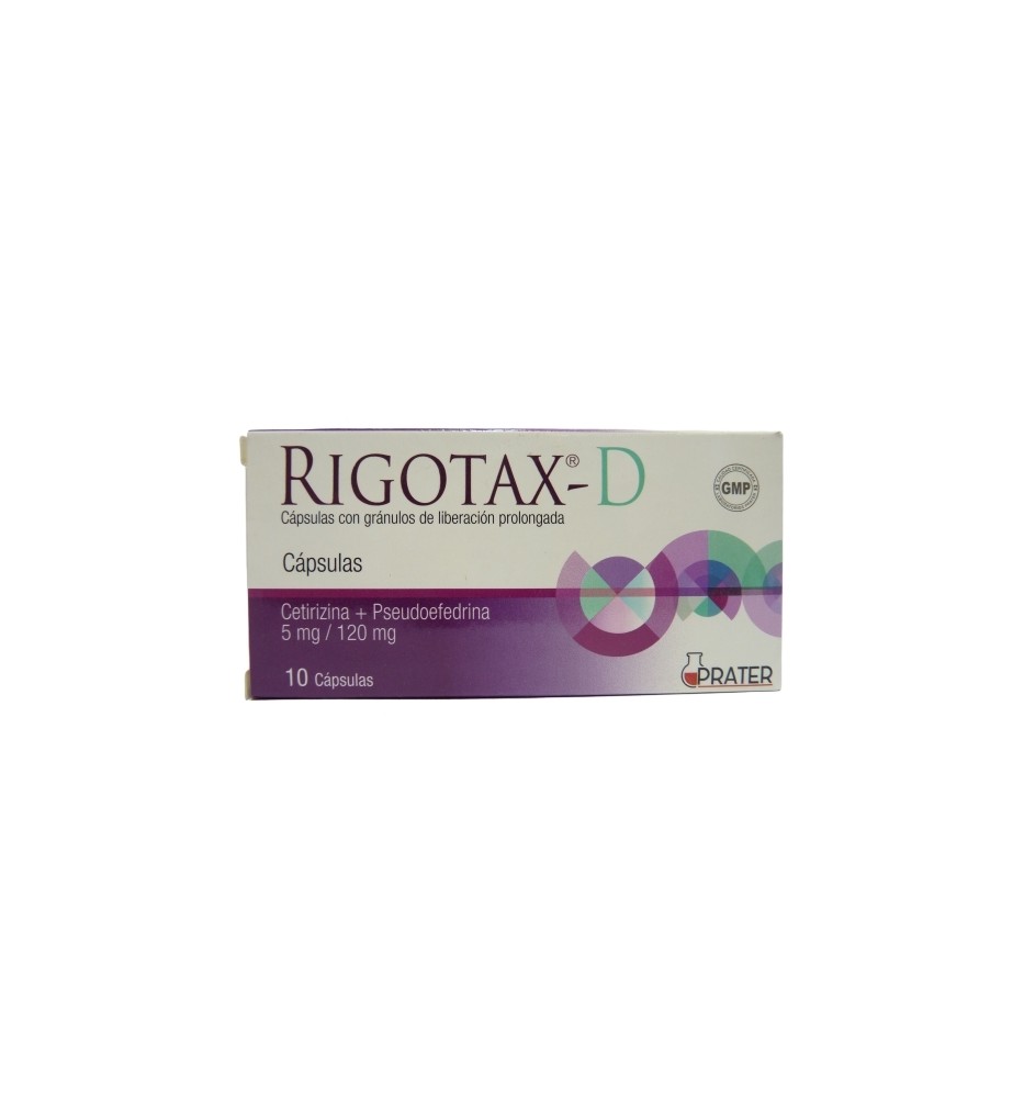 RIGOTAX-D 5 MG 120 MG X10 CAPSULAS RIGOTAX-D 5 MG 120 MG X10 CAPSULAS