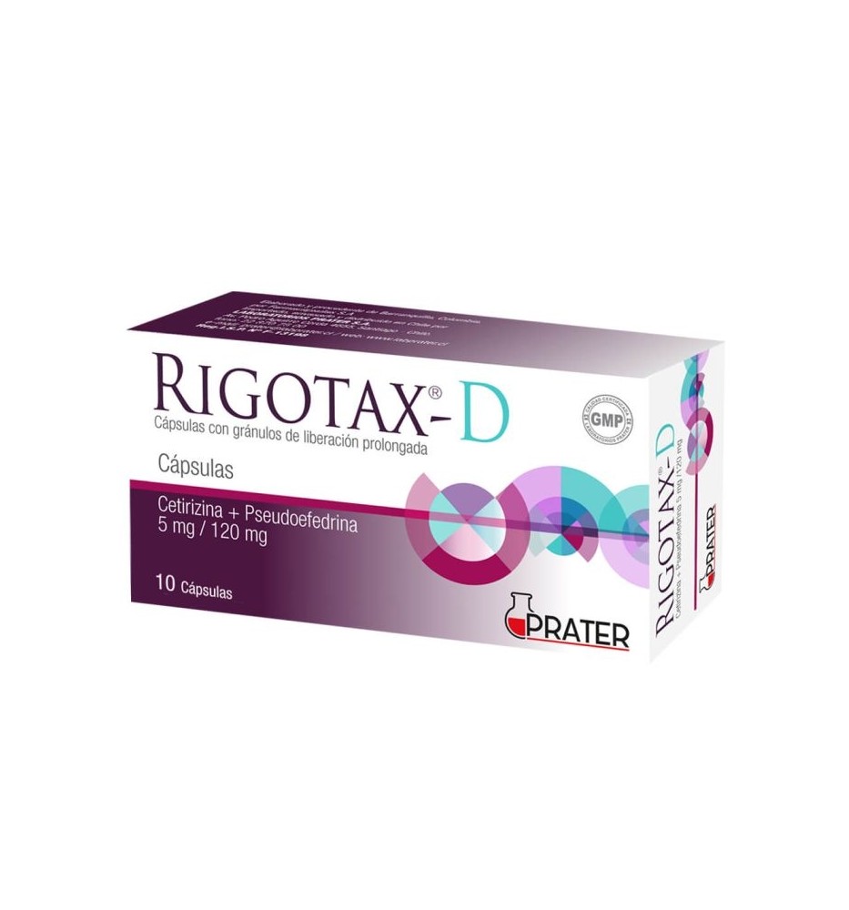 RIGOTAX-D 5 MG/120 MG X 10 CAPSULAS RIGOTAX-D 5 MG/120 MG X 10 CAPSULAS